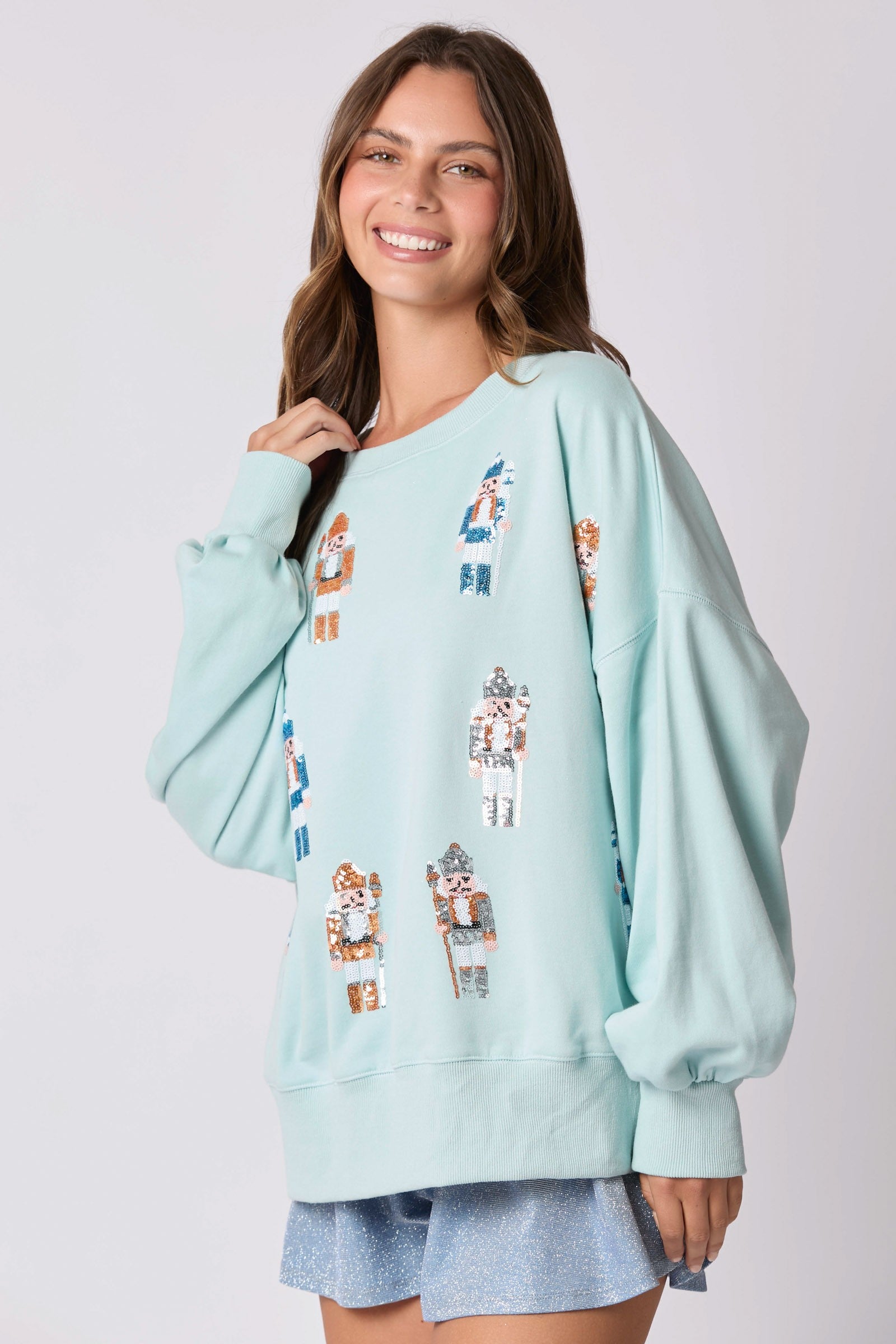 Nutcracker Blues- Sequin Nutcracker Sweater