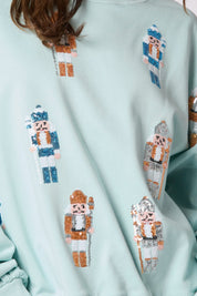 Nutcracker Blues- Sequin Nutcracker Sweater