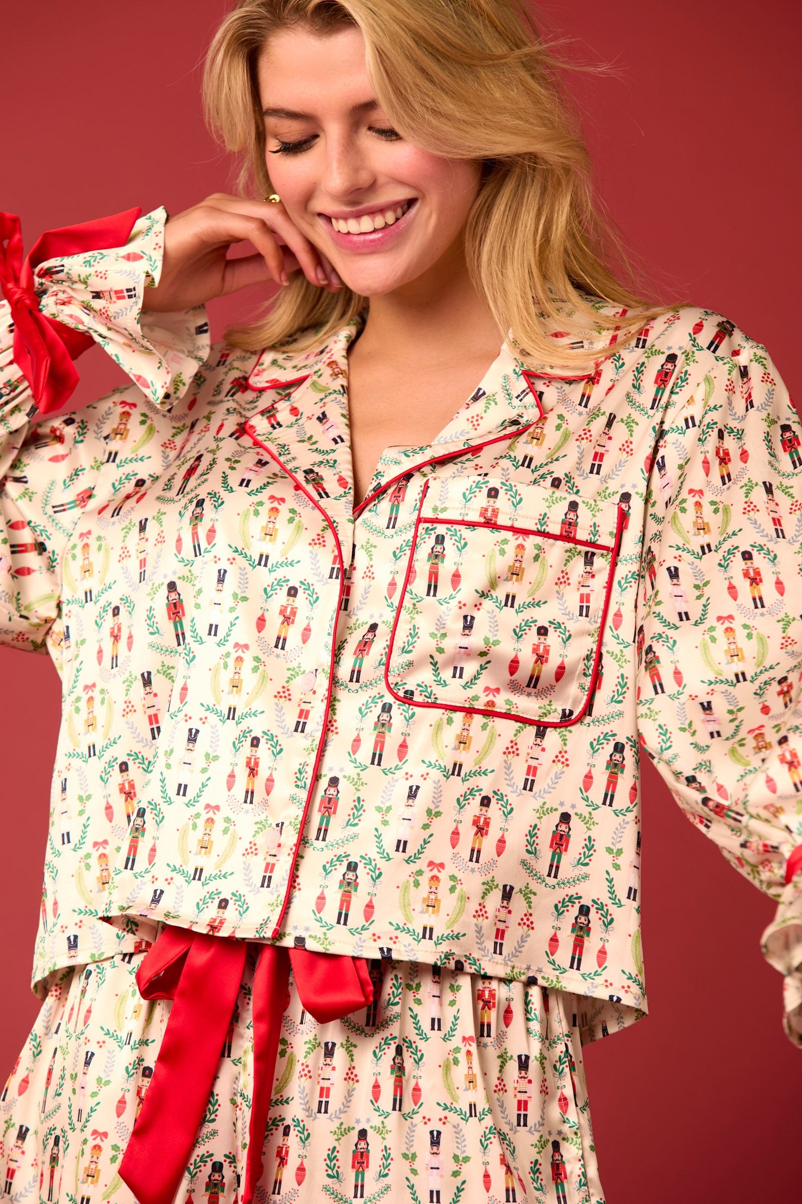 Christmas Toy Soldier Prints Pajama Set