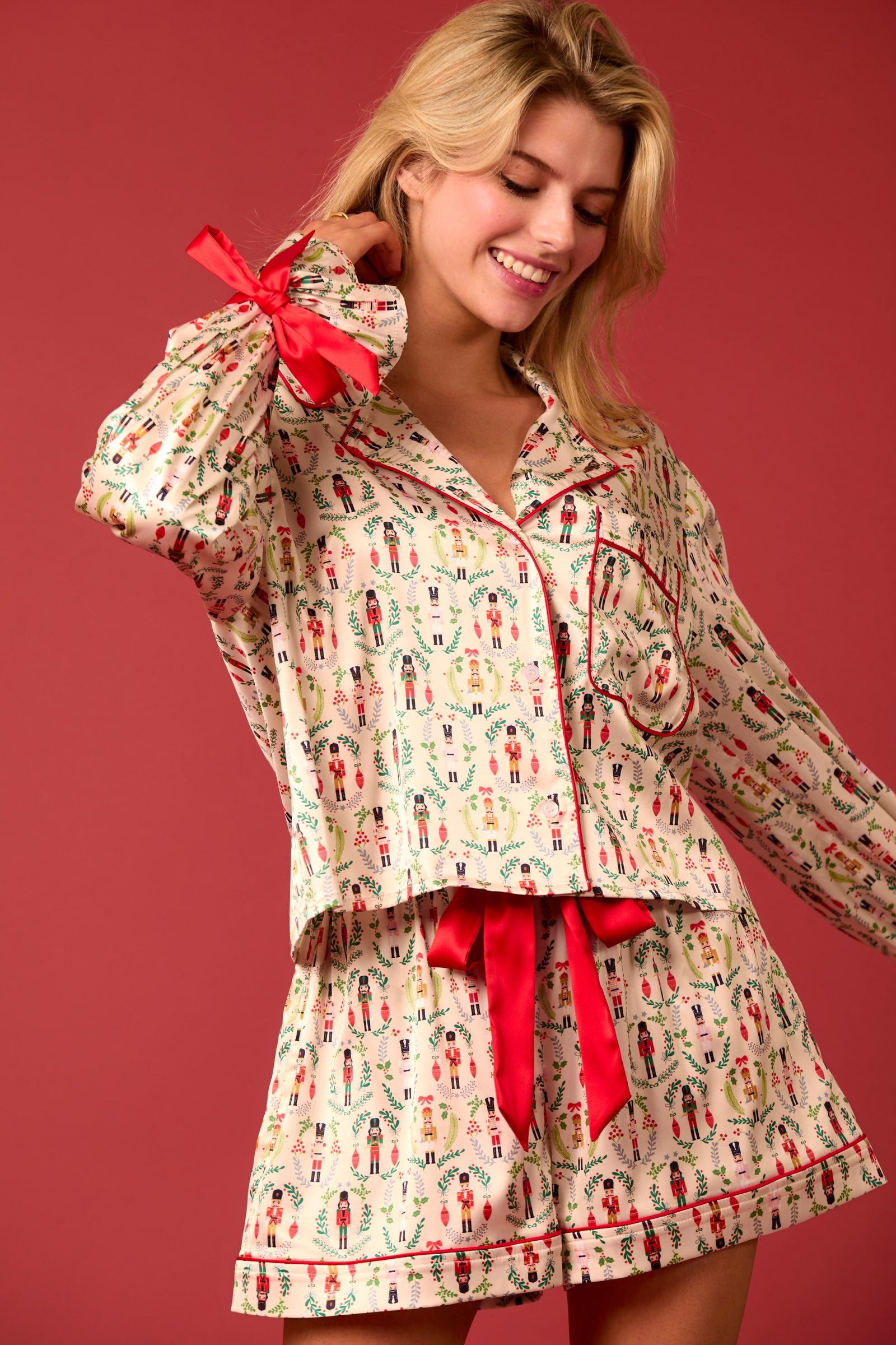 Christmas Toy Soldier Prints Pajama Set