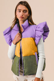 MARDI GRAS BLOCK PUFFER - FINAL SALE