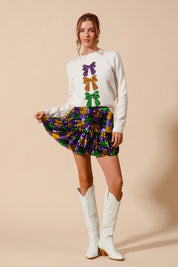 ATHENA- Mardi Gras Sequin Skirt