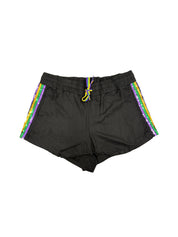 Adult Sequin Stripe Viscose Shorts