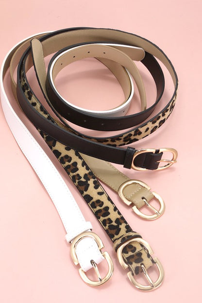 Double D Faux Leather Belt