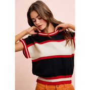 GAMEDAY THEME COLORBLOCK REALXED FIT KNIT SWEATER TOP