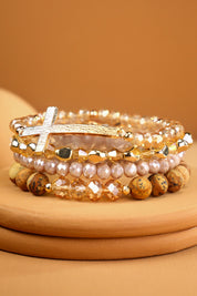 Cross Bead Bracelet