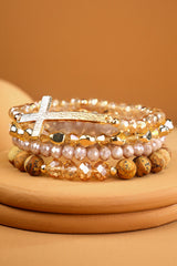 Cross Bead Bracelet