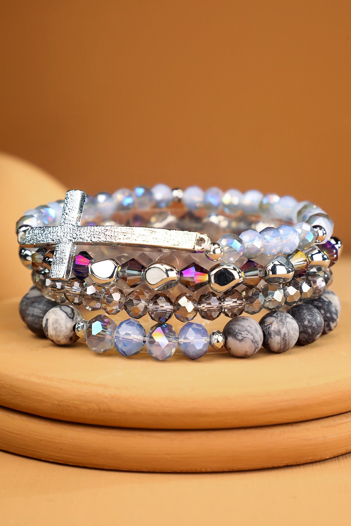 Cross Bead Bracelet