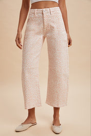 Frenchie- pink cheetah pants