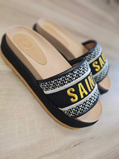 Saints Platform Sandals