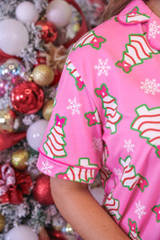 Bow Christmas Treat Ruffle Pajama Set