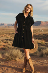 Velvet Pleat Dress