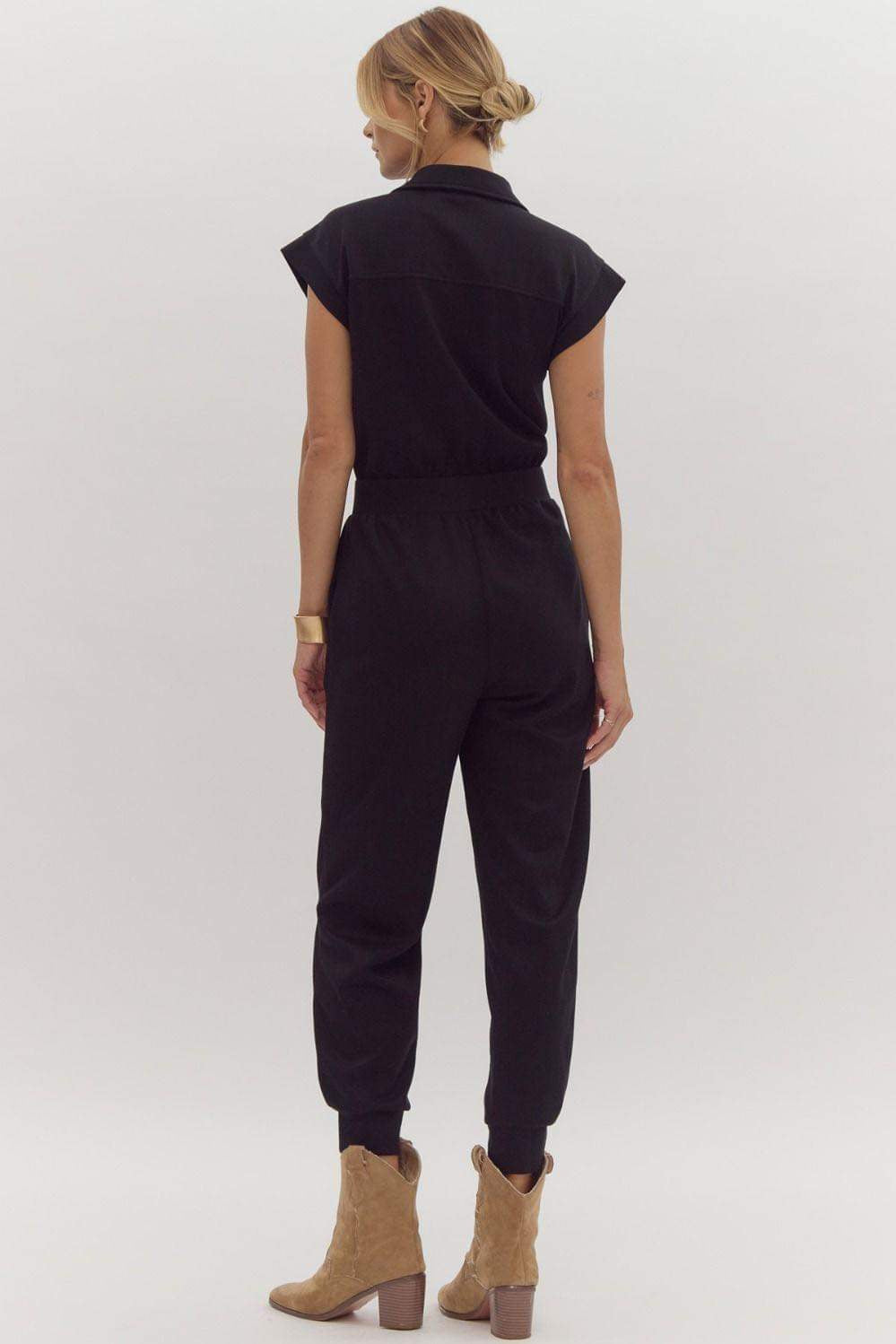 Sleeveless Drop Shoulder Jumpsuit