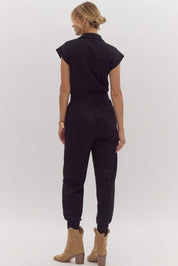 Sleeveless Drop Shoulder Jumpsuit