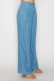 Pintuck Denim Pants