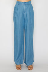 Pintuck Denim Pants