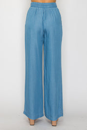 Pintuck Denim Pants
