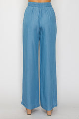 Pintuck Denim Pants