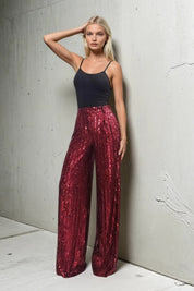 Sparkle- Sequin Wide Leg Pants