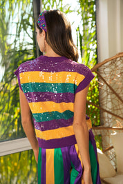 ORPHEUS- Mardi Gras Sleeveless Sweater