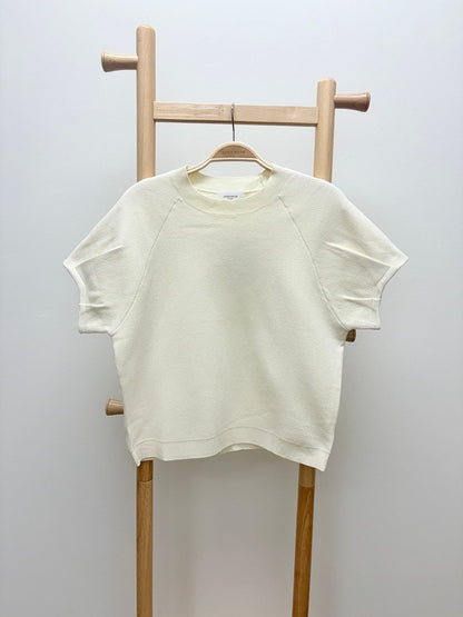 Pleated Puff Short Sleeve Sweater