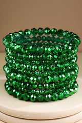Glass Bead 9 Set Bracelet
