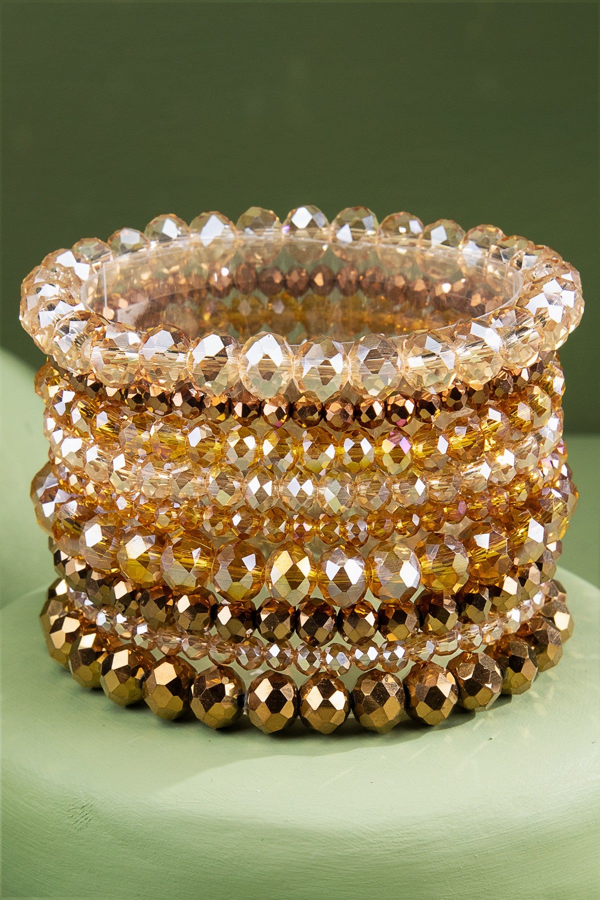 Glass Bead 9 Set Bracelet