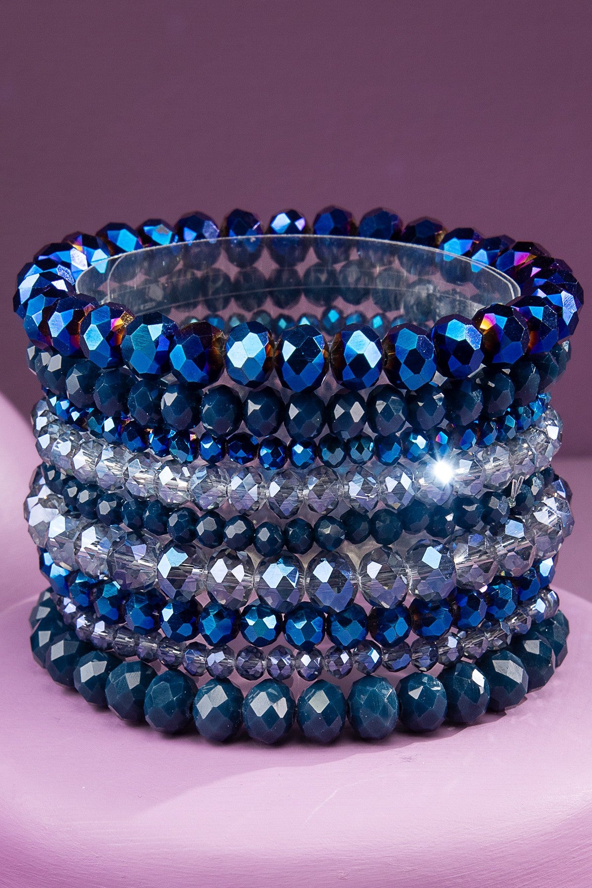 Glass Bead 9 Set Bracelet