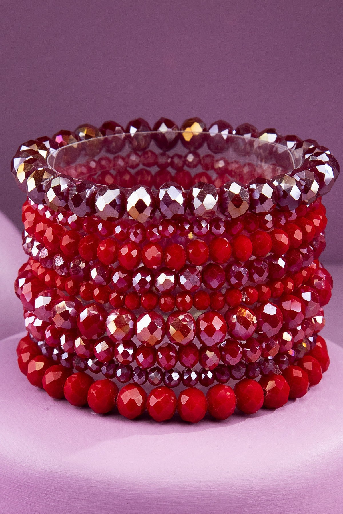 Glass Bead 9 Set Bracelet