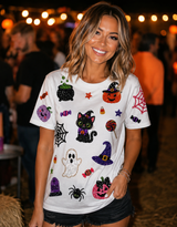 Halloween Sequin Patch Shirt