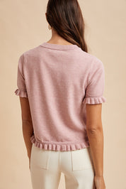 Frills- Short sleeve Sweater