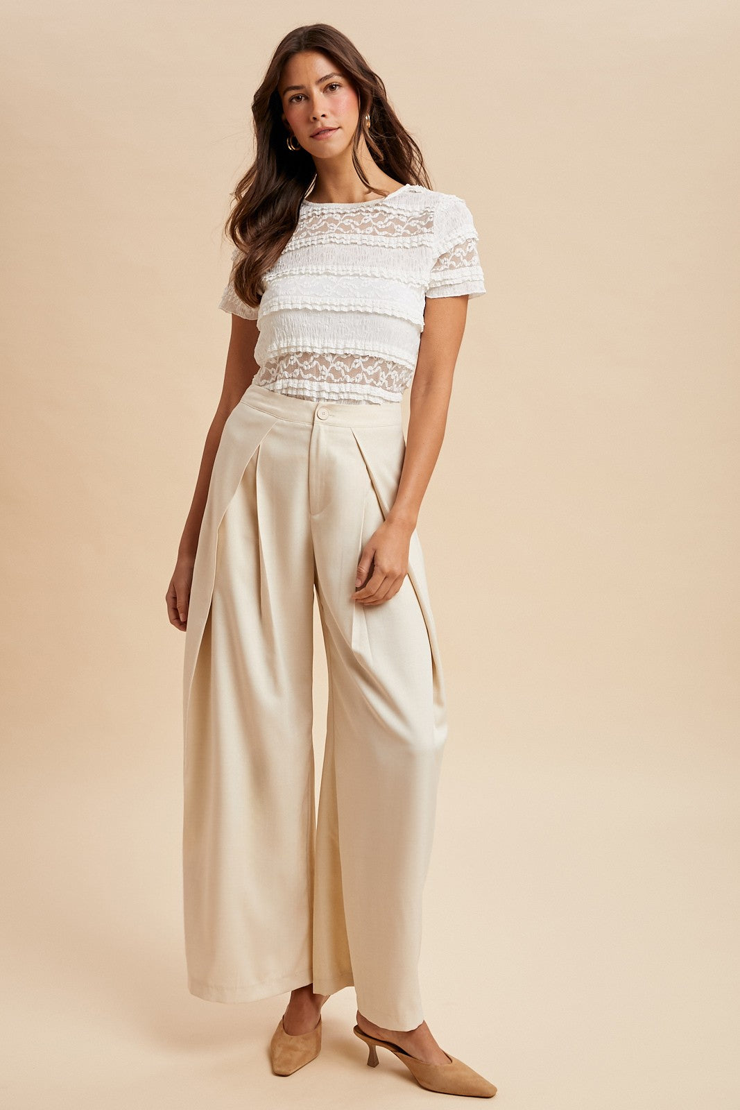 Fancy- Pleated front woven pants