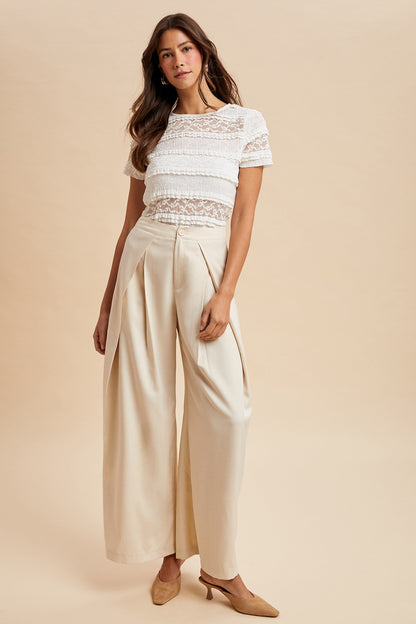 Fancy- Pleated front woven pants