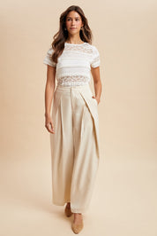 Fancy- Pleated front woven pants