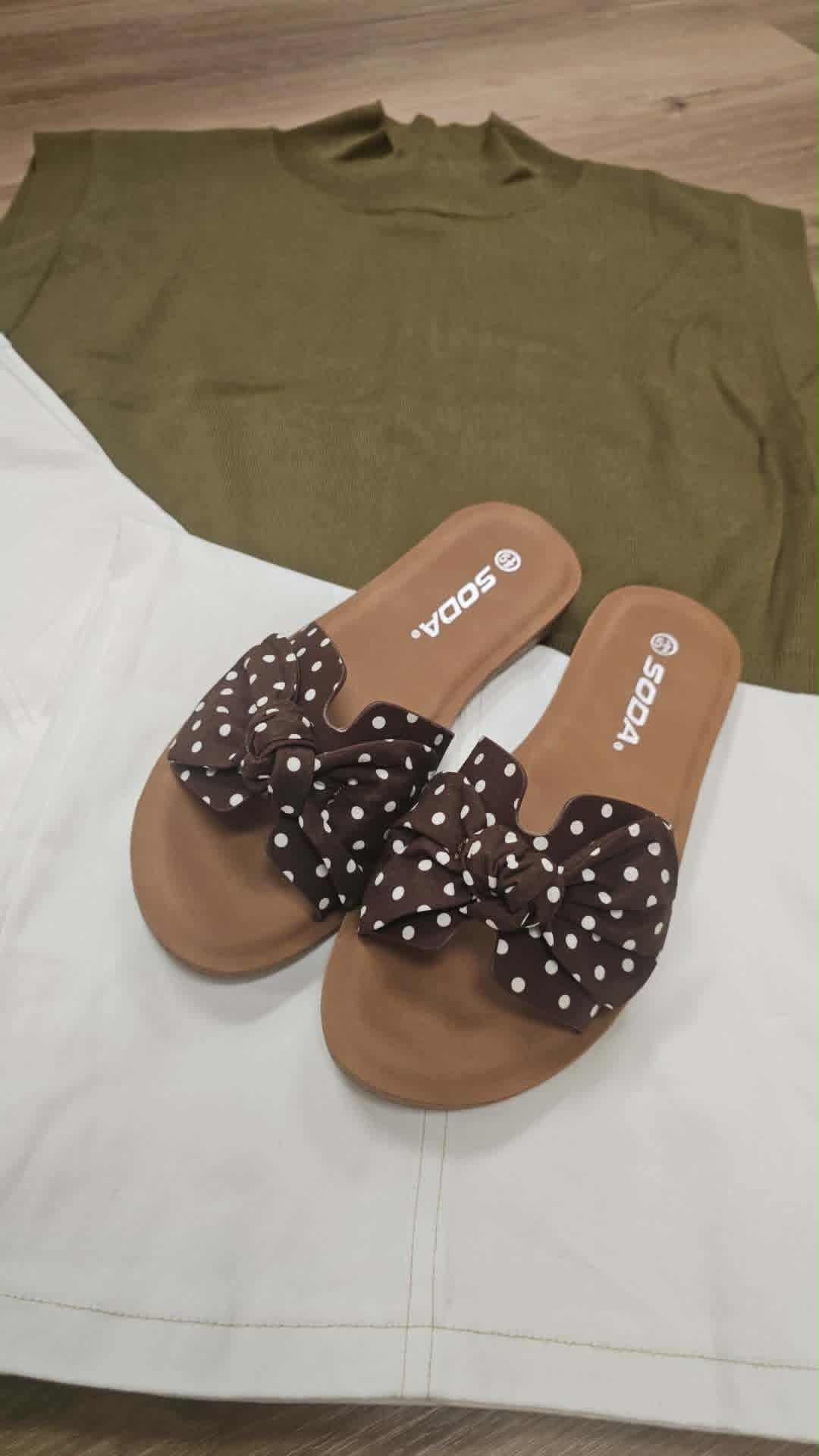 Road- Brown Polka- Dot Sandal