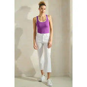 Women's Two Tone U Neckline Seamless Tank