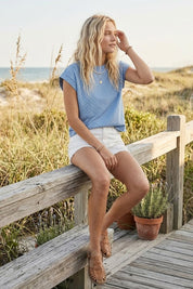 Dottie- Scuba Polka Dot Relaxed TOp
