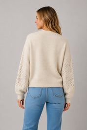 Sequin Speckled V-neck Cardigan