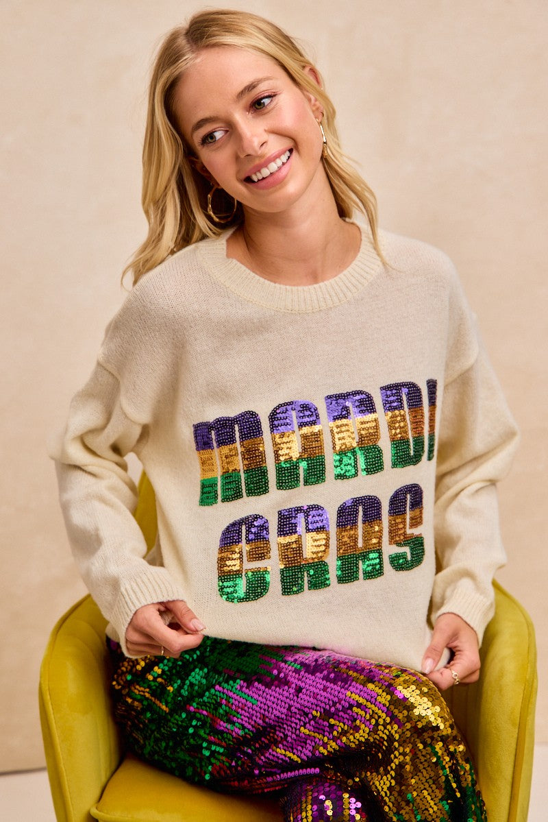FAT TUESDAY- Mardi Gras Lettering Top