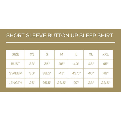 The Royal Standard- King Cake Love Short Sleeve Button Up Sleep Shirt