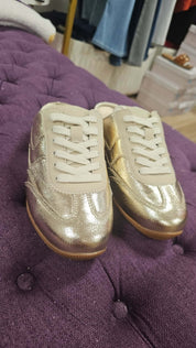 MacKay - Gold Slip On Tennis