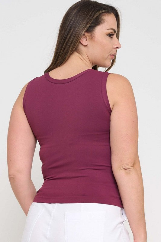 Reversible High/Low Neckline Seamless Tank