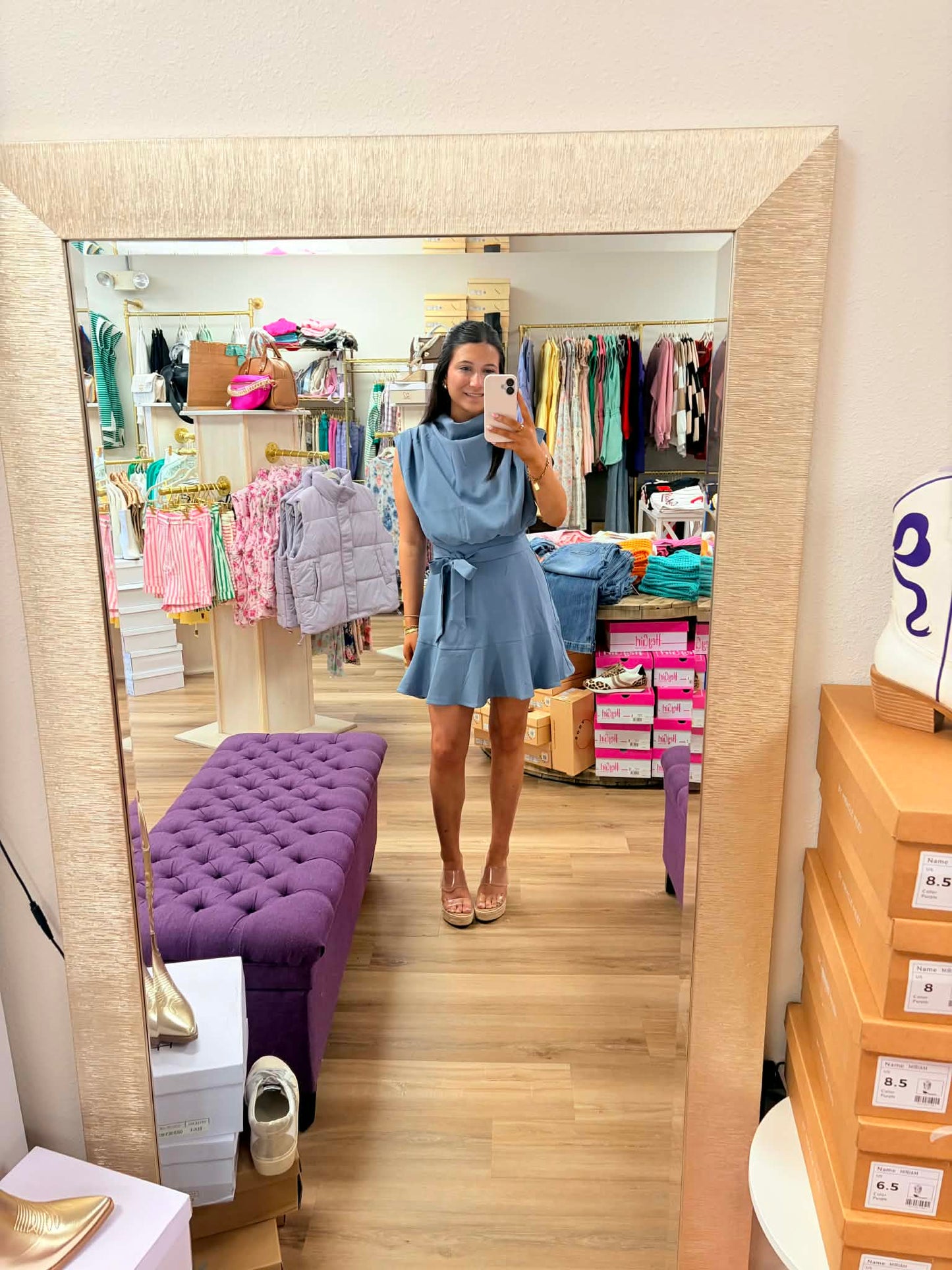 Breezy- Cowl Neck Sleeveless Mini Dress