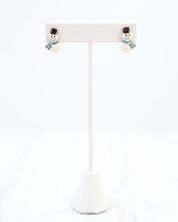 North Pole Snowman Stud White