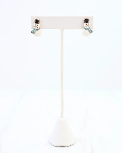 North Pole Snowman Stud White