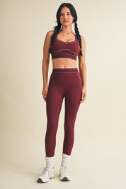 Contrast Threads Sports Bra