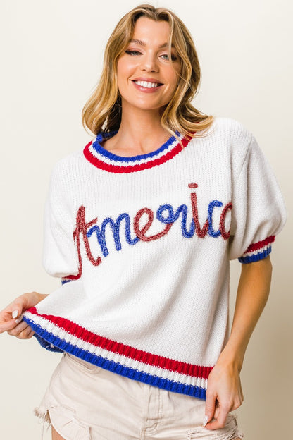 Metallic Tinsel America Top