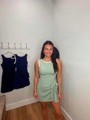 White binding line activewear tennis skorts dress or romper