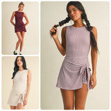 Glowie Sleeveless Wrap & Tie Athletic Dress