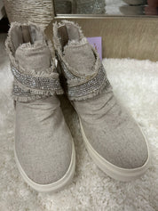 Very G Flora- Natural Distressed Rhinestone High Top- FINAL SALE